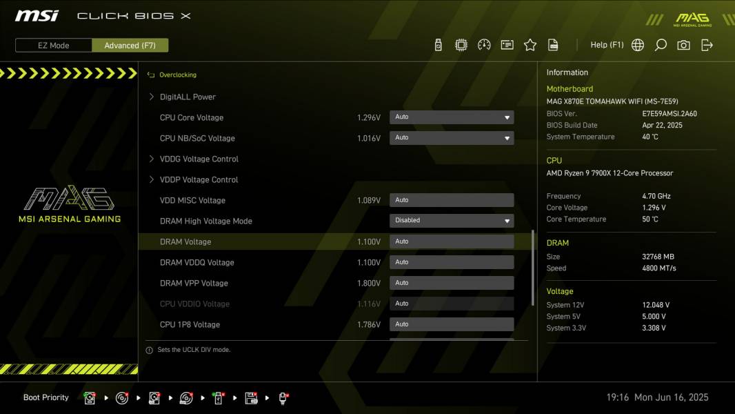MSI MAG X870E TOMAHAWK WIFI-3